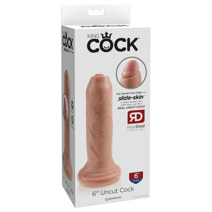 King Cock 6 Inch Flesh Uncut Cock Dildo | Realistic Dildo | Pipedream | Bodyjoys