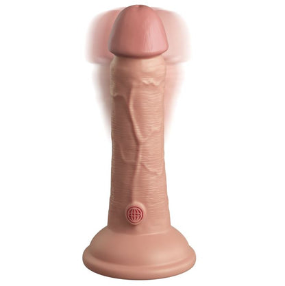 King Cock Elite 6 Inch Dual Density Vibrating Cock Flesh Pink | Dildo Vibrator | Pipedream | Bodyjoys