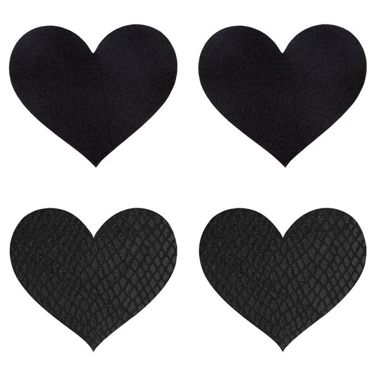Peekaboo Hearts Nipple Pasties Black | Nipple Tassels & Pasties | Peekaboo Pasties | Bodyjoys