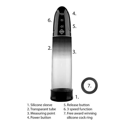 Pumped Automatic Rechargeable Luv Pump Black | Penis Pump | Shots Toys | Bodyjoys