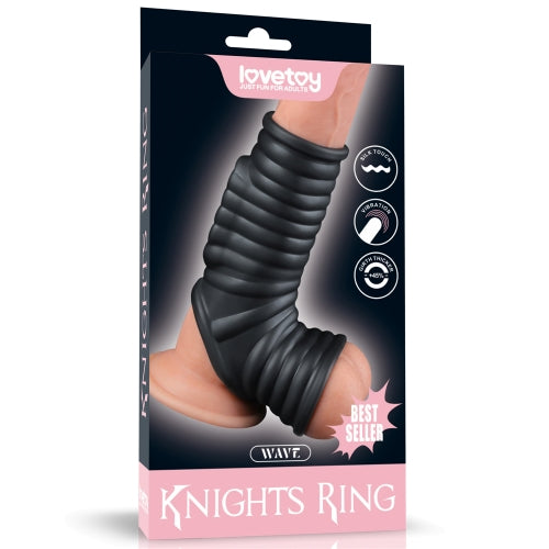 Lovetoy Wave Knights Ring Vibrating Penis And Scrotum Sleeve | Penis Sheath | Lovetoy | Bodyjoys