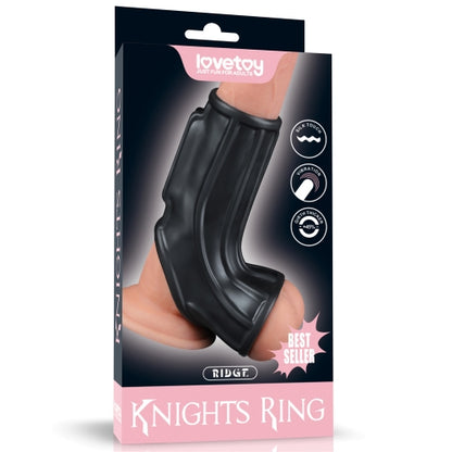 Lovetoy Ridge Knights Ring Vibrating Penis And Scrotum Sleeve | Penis Sheath | Lovetoy | Bodyjoys