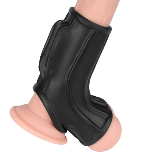 Lovetoy Ridge Knights Ring Vibrating Penis And Scrotum Sleeve | Penis Sheath | Lovetoy | Bodyjoys