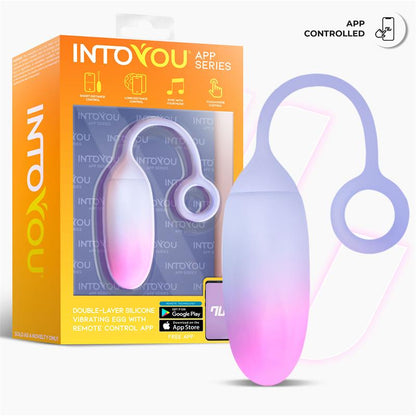 IntoYou Vibrating Egg With Remote Control App Purple | Love Egg Vibrator | IntoYou | Bodyjoys