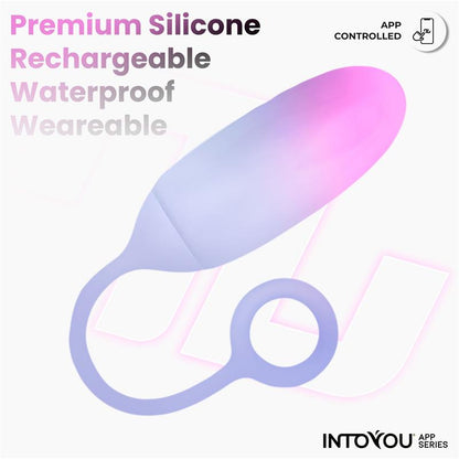 IntoYou Vibrating Egg With Remote Control App Purple | Love Egg Vibrator | IntoYou | Bodyjoys