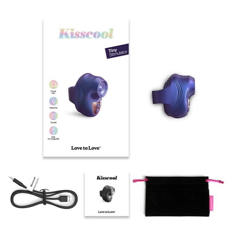 Love To Love Kisscool Finger Clitoral Stimulator Purple | Clitoral Vibrator | Love To Love | Bodyjoys