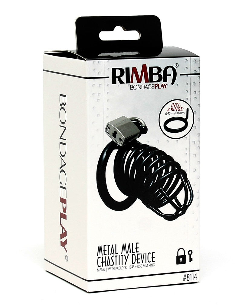 Metal Male Chastity Device With Padlock | Chastity Cage | Rimba | Bodyjoys