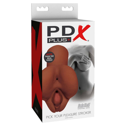 PDX Plus Pick Your Pleasure Stroker Flesh Brown | Realistic Vagina Masturbator | Pipedream | Bodyjoys