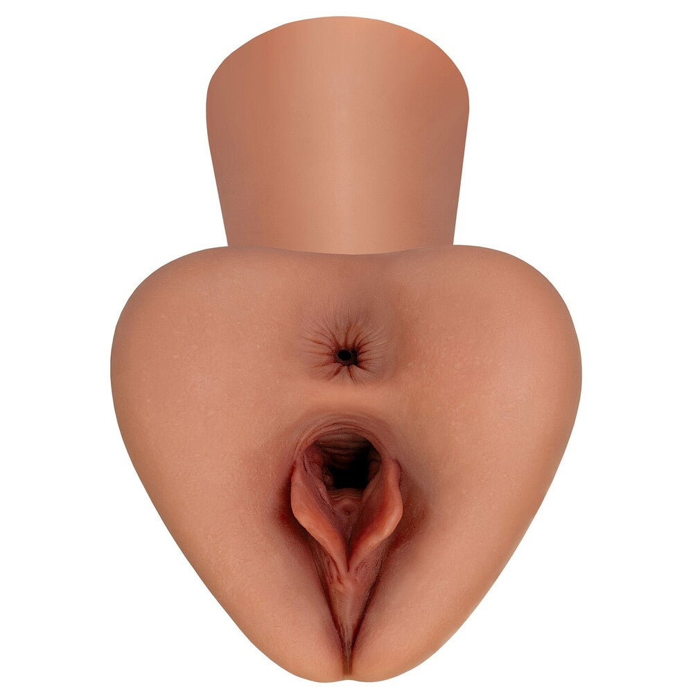 PDX Plus Pick Your Pleasure XL Vagina & Butt Stroker Brown | Pocket Pussy | Pipedream | Bodyjoys