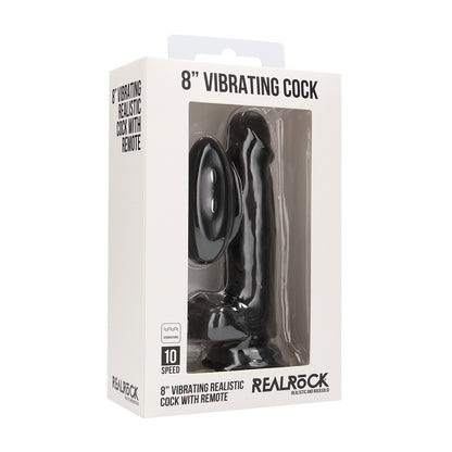 RealRock 8 Inch Vibrating Realistic Cock With Scrotum | Dildo Vibrator | Shots Toys | Bodyjoys