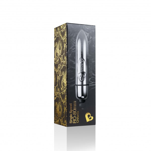 Rocks-Off RO-80mm Single-Speed Bullet Vibe Chrome | Bullet Vibrator | Rocks-Off | Bodyjoys