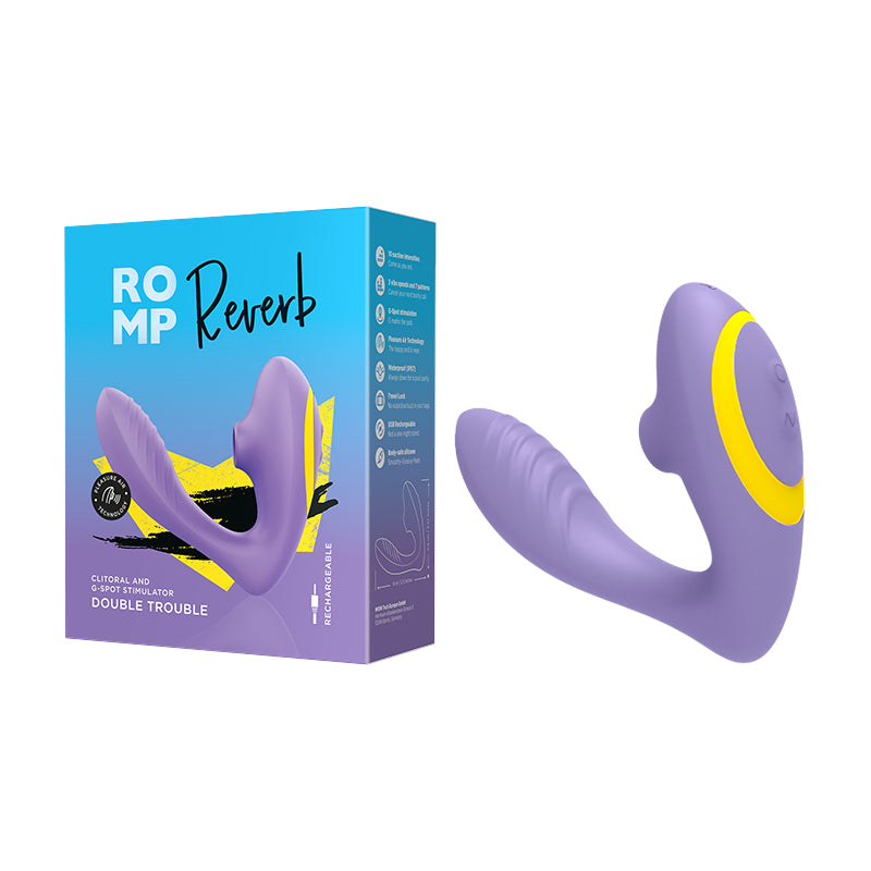 Romp Reverb Clitoral And G-Spot Stimulator Purple | Clitoral Suction Vibrator | Romp | Bodyjoys