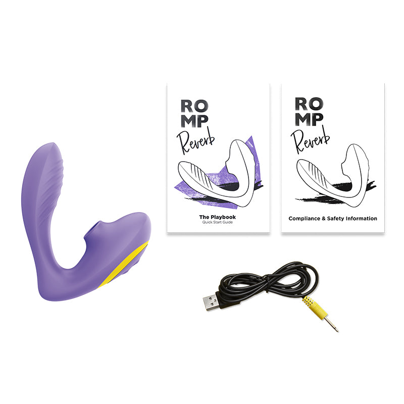 Romp Reverb Clitoral And G-Spot Stimulator Purple | Clitoral Suction Vibrator | Romp | Bodyjoys