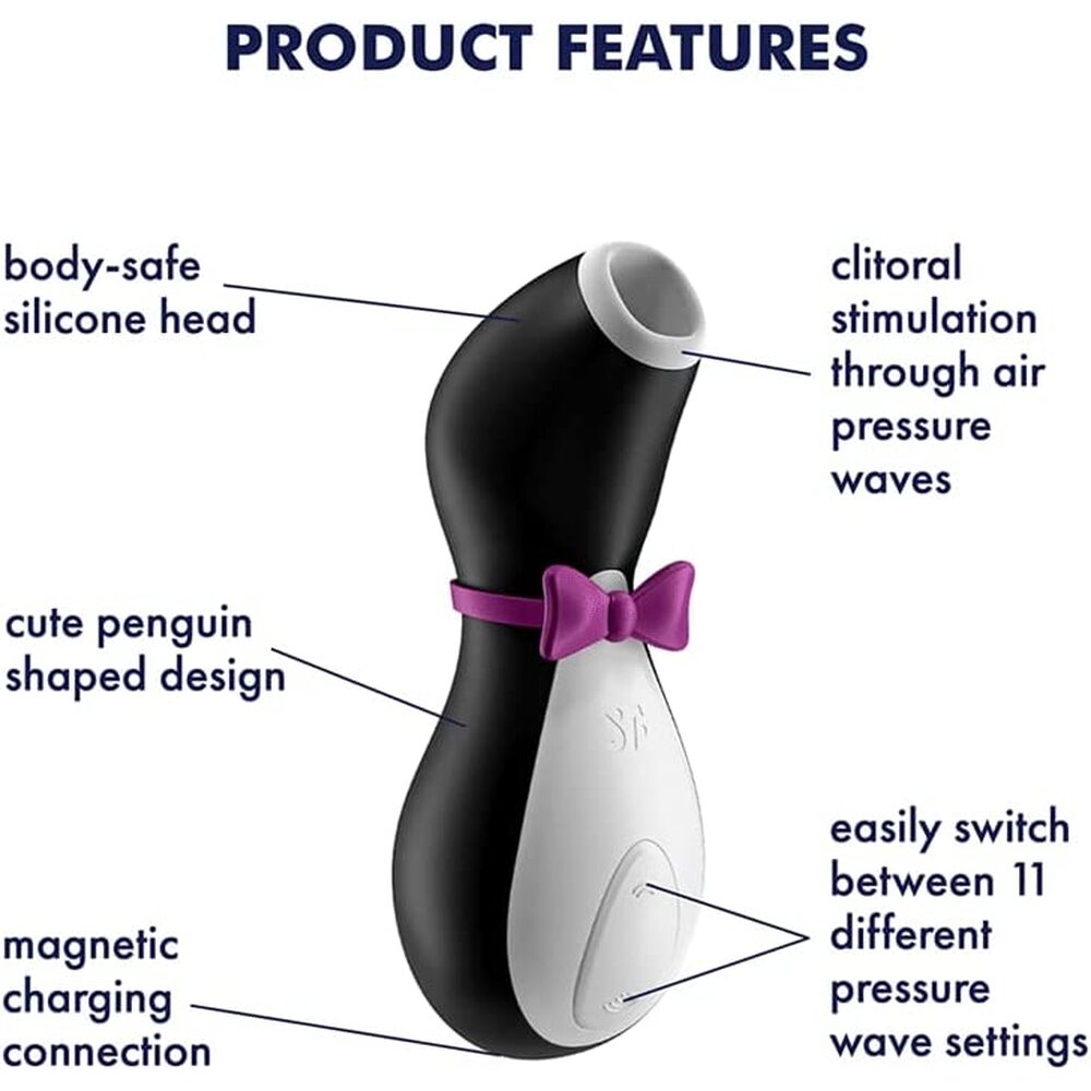 Satisfyer Pro Penguin Clitoral Massager | Clitoral Suction Vibrator | Satisfyer | Bodyjoys