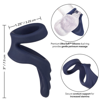 Viceroy Perineum Dual Silicone Cock Ring | Double Cock Ring | CalExotics | Bodyjoys