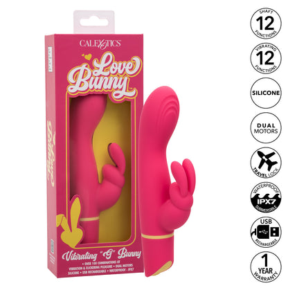 Love Bunny Vibrating G-Bunny Massager Pink | Rabbit Vibrator | CalExotics | Bodyjoys