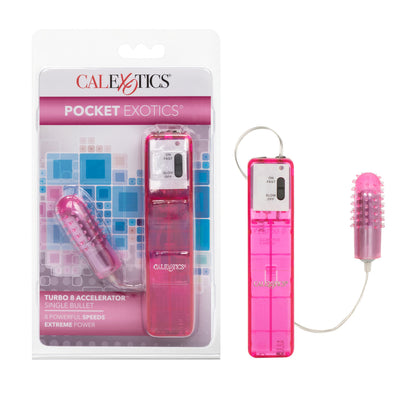 Pocket Exotics Turbo 8 Accelerator Bullet With Removable Tickler | Love Egg Vibrator | CalExotics | Bodyjoys