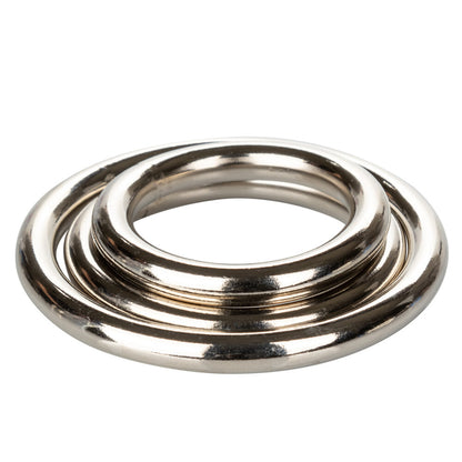 Silver Ring Set 3 Pieces | Metal Cock Ring | CalExotics | Bodyjoys