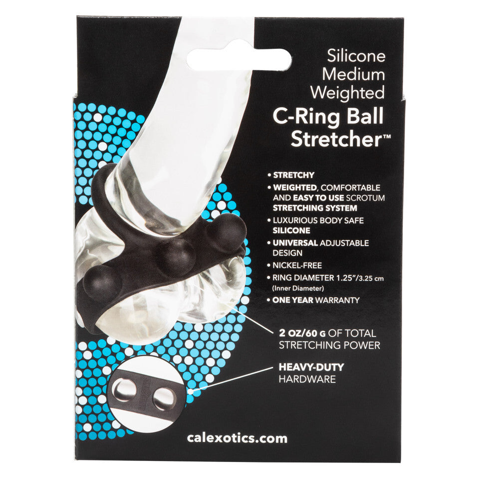 Weighted Penis Ring And Ball Stretcher Medium | Ball Stretcher | CalExotics | Bodyjoys