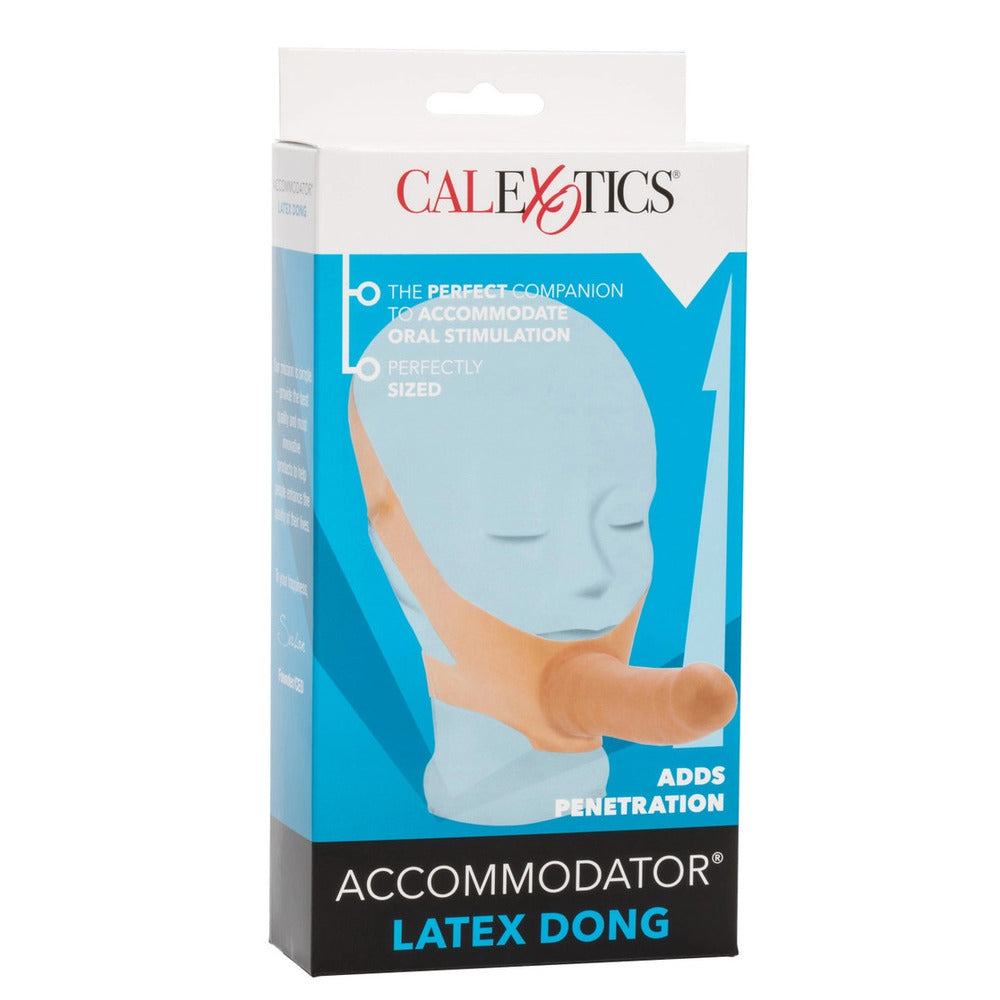 The Accommodator Face Strap-On Dildo Flesh | Face & Thigh Strap-On | CalExotics | Bodyjoys