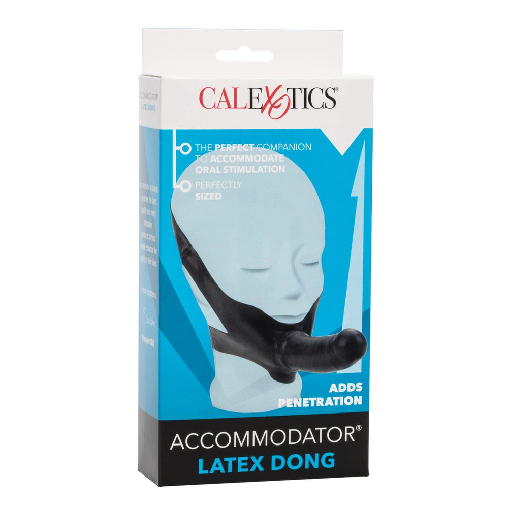The Accommodator Face Strap-On Dildo Black | Face & Thigh Strap-On | CalExotics | Bodyjoys