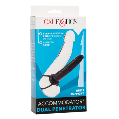 Accommodator Dual Penetrator Black Dildo | Double Strap-On | CalExotics | Bodyjoys