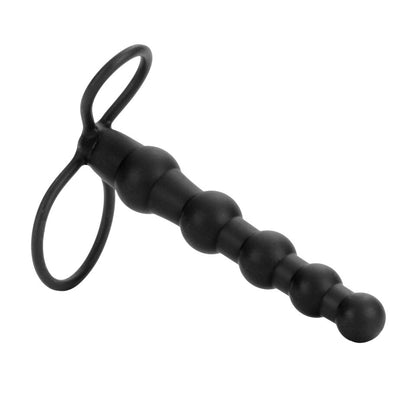 Love Rider Beaded Dual Black Penetrator | Double Strap-On | CalExotics | Bodyjoys