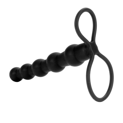 Love Rider Beaded Dual Black Penetrator | Double Strap-On | CalExotics | Bodyjoys