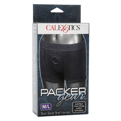 Packer Gear Boxer Harness Black Medium To Large | Strap-On Harness | CalExotics | Bodyjoys