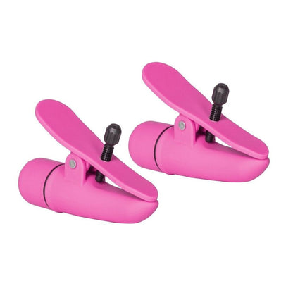 Nipplettes Vibrating Pink Nipple Clamps Adjustable | Nipple Clamps | CalExotics | Bodyjoys
