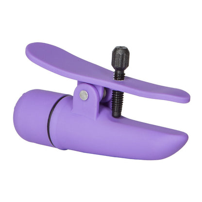 Nipplettes Vibrating Adjustable Purple Nipple Clamps | Nipple Vibrator | CalExotics | Bodyjoys