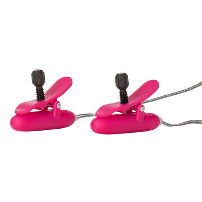Heated Vibrating Nipple Teasers Pink | Nipple Vibrator | CalExotics | Bodyjoys