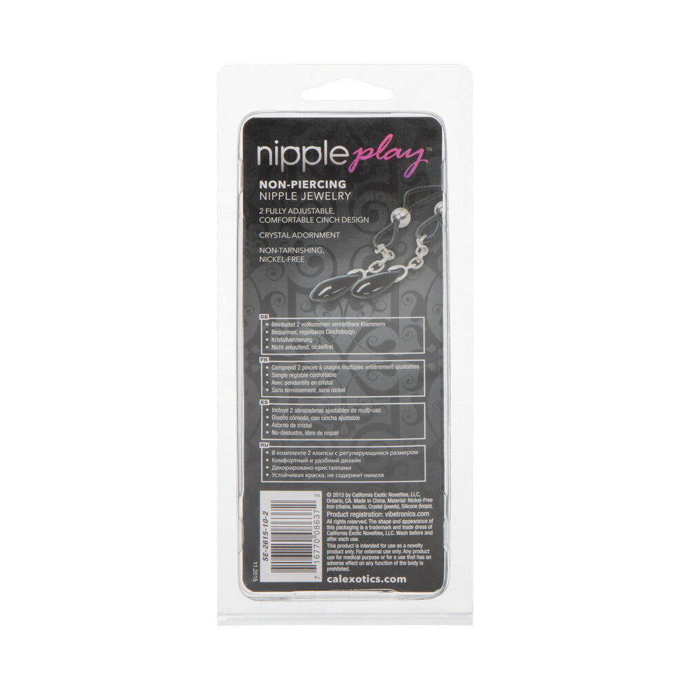 Nipple Play Non Piercing Nipple Jewellery Onyx | Nipple Clamps | CalExotics | Bodyjoys
