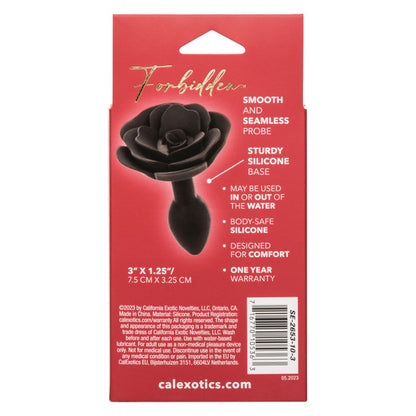 CalExotics Forbidden Rose Anal Plug Small Black | Classic Butt Plug | CalExotics | Bodyjoys