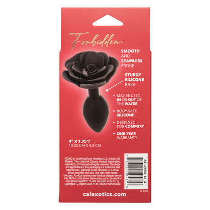 CalExotics Forbidden Rose Anal Plug Large Black | Classic Butt Plug | CalExotics | Bodyjoys