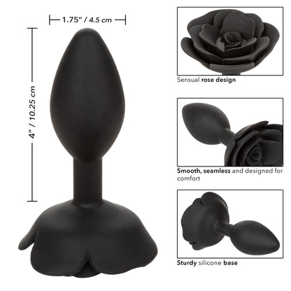 CalExotics Forbidden Rose Anal Plug Large Black | Classic Butt Plug | CalExotics | Bodyjoys