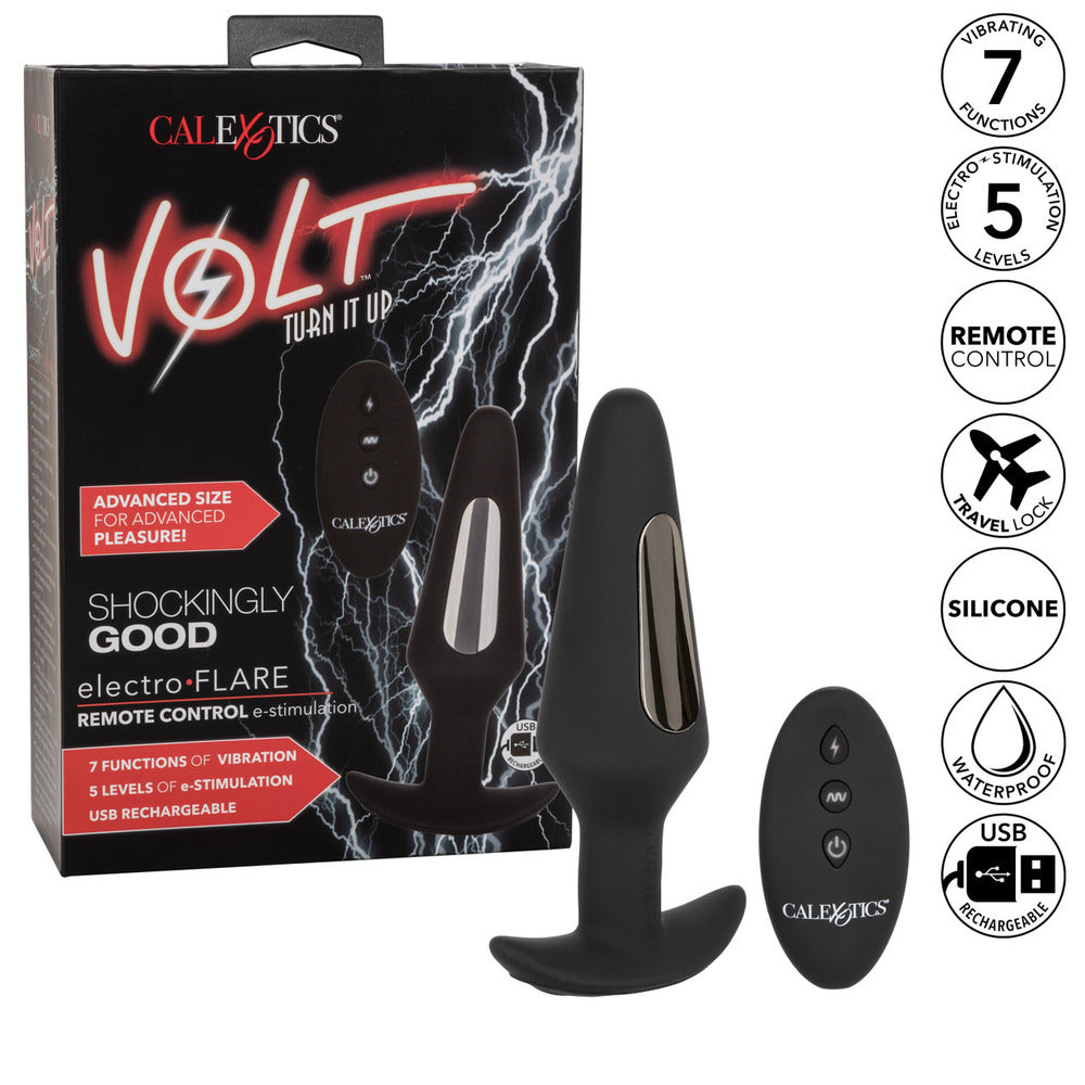 Volt Electro Flare E-Stim Butt Plug | Vibrating Butt Plug | CalExotics | Bodyjoys