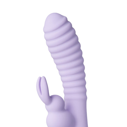 Ribbed Rabbit Multi-Speed Dual Vibrator Purple | Rabbit Vibrator | Various brands | Bodyjoys