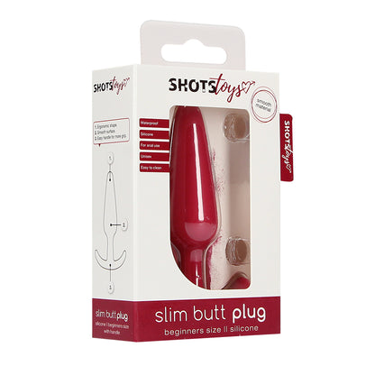 Beginners Size Slim Butt Plug Red | Classic Butt Plug | Shots Toys | Bodyjoys