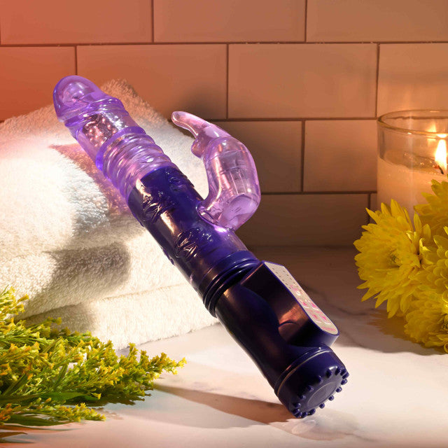 Selopa Bunny Thruster Vibrator Purple | Thrusting Vibrator | Evolved Novelties | Bodyjoys