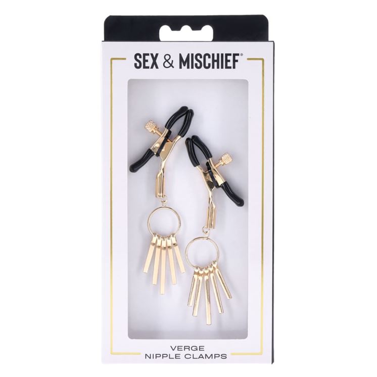 Sex And Mischief Verge Nipple Clamps Gold | Nipple Clamps | Sportsheets | Bodyjoys
