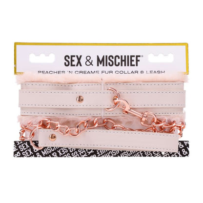 Sex And Mischief Bondage Fur Collar And Leash Pink | Bondage Collars & Leads | Sportsheets | Bodyjoys