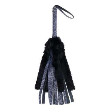 Sportsheets Cougar Faux Fur Flogger Navy