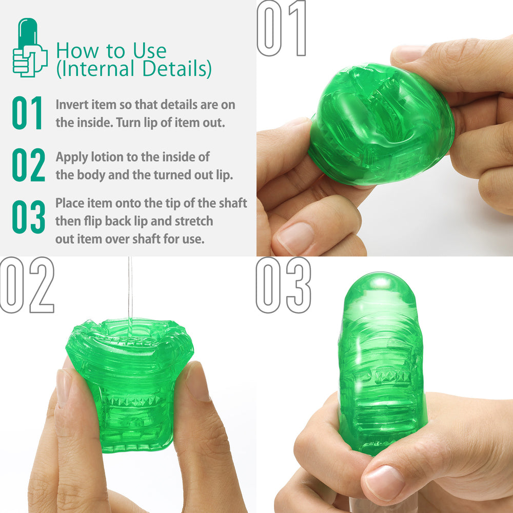 Tenga UNI 01 Emerald Stimulation Sleeve Green | Male Masturbator | Tenga | Bodyjoys