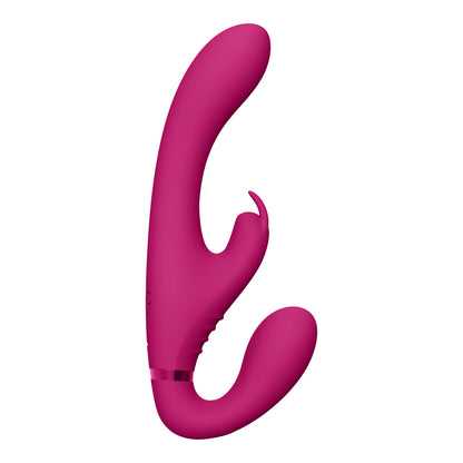 Vive Suki Triple Action Strapless Strap-On Vibrator Pink
