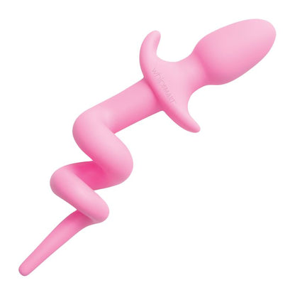 Furry Tales 10 Inch Silicone Piggy Tail Butt Plug Pink | Tail Butt Plug | Whipsmart | Bodyjoys