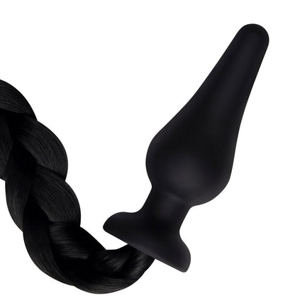 Furry Tales Silicone Pony Tail Butt Plug Black | Tail Butt Plug | Whipsmart | Bodyjoys