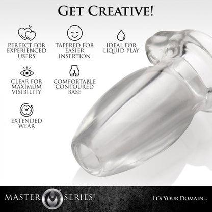 Master Series PeepHole Clear Hollow Anal Plug | Classic Butt Plug | Master Series | Bodyjoys