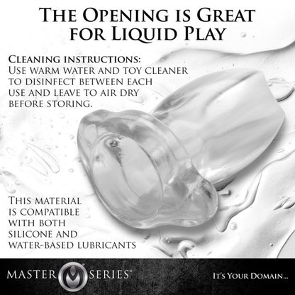 Master Series PeepHole Clear Hollow Anal Plug | Classic Butt Plug | Master Series | Bodyjoys