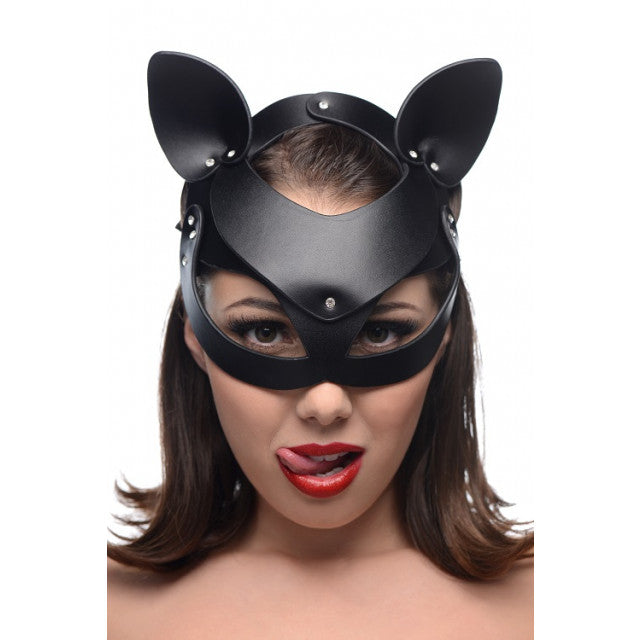 Master Series Bad Kitten Leather Cat Mask | Bondage Hoods & Masks | Master Series | Bodyjoys